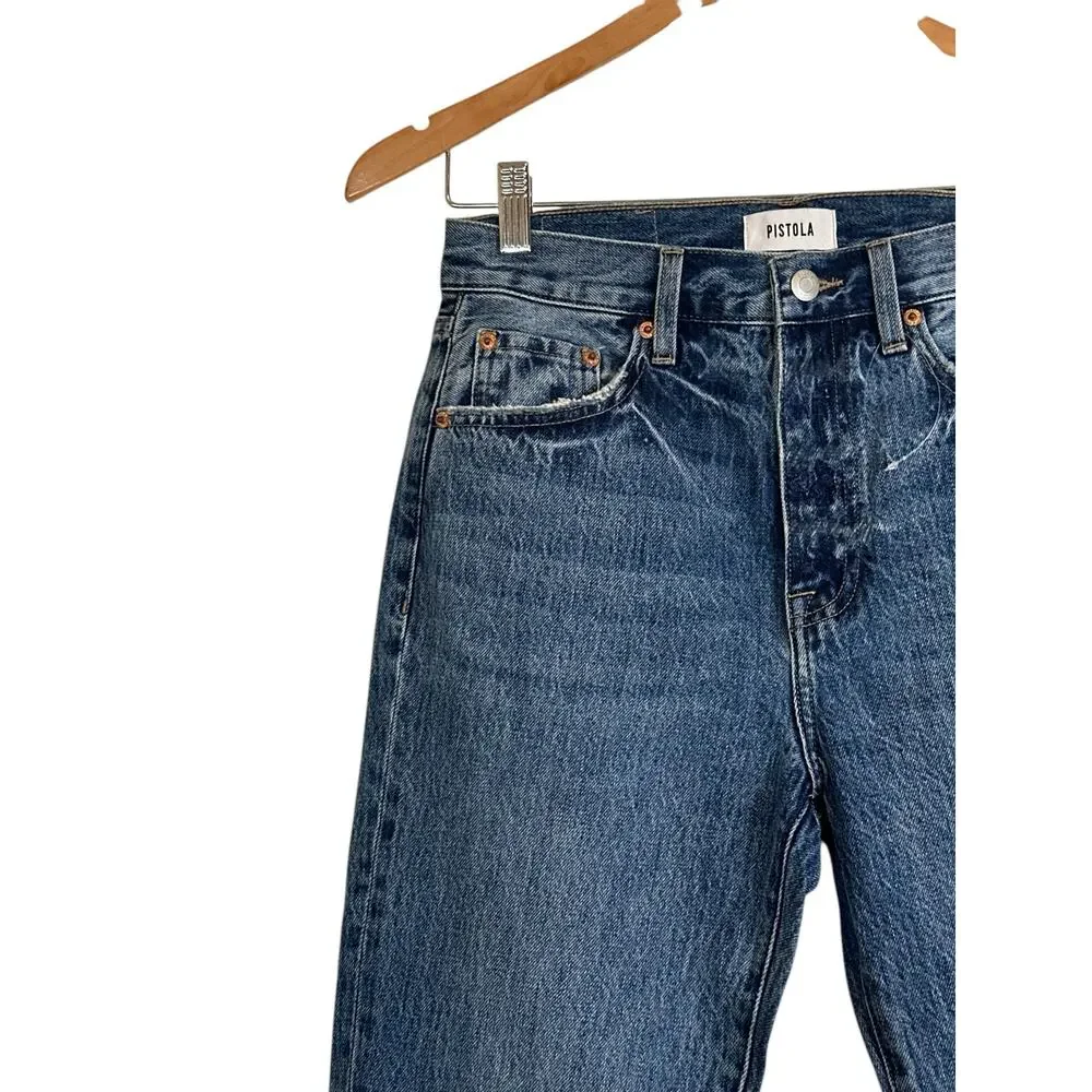 NWT Pistola Keaton High Rise Slim Straight Jeans Women’s Size 26 100% Cotton - Picture 3 of 9